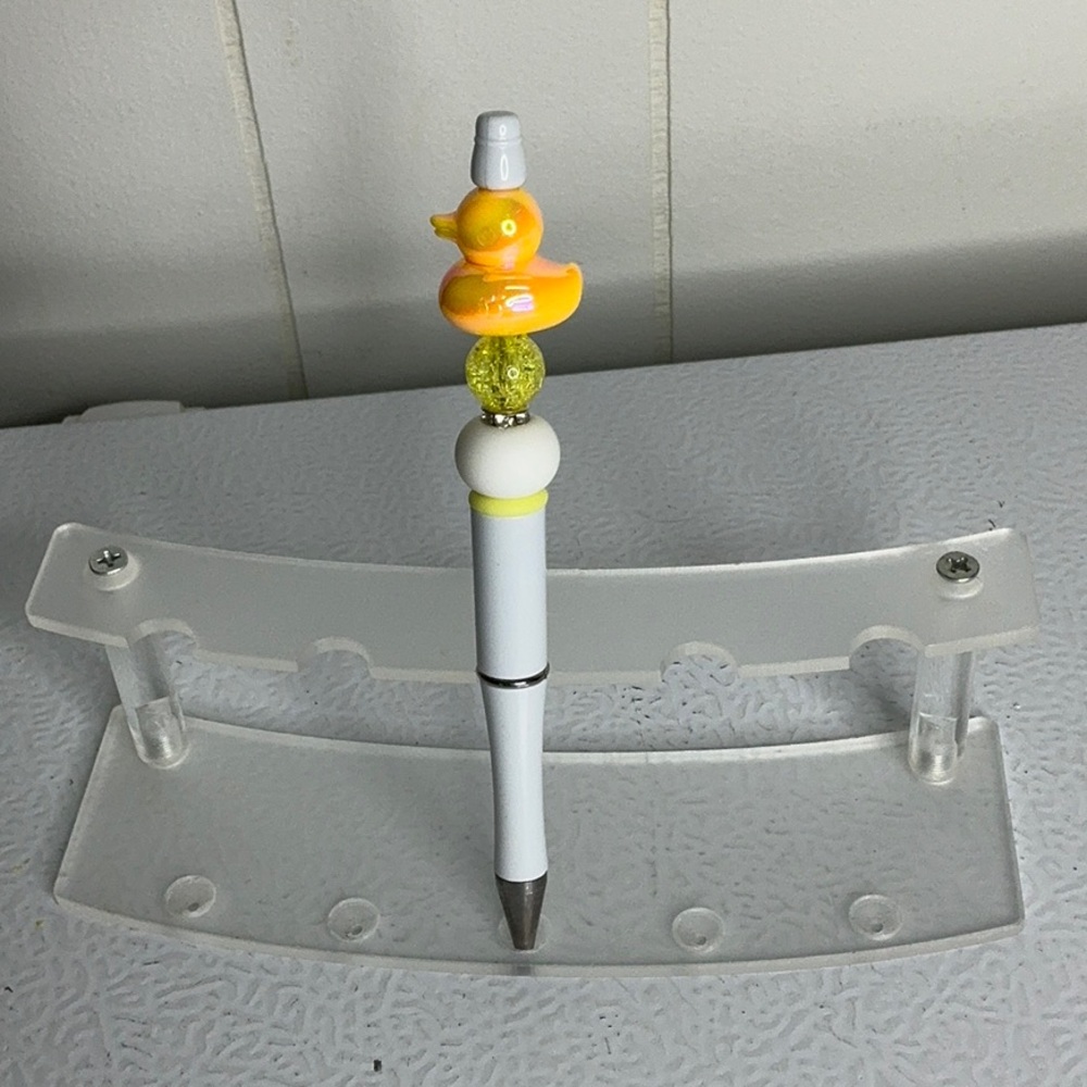 White and Yellow Duck Pen with Stand